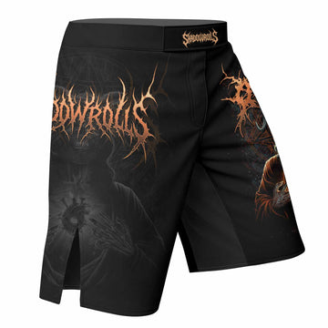 Cult of Shadows Fight Shorts - Durable MMA & BJJ Training Shorts - right side mockup