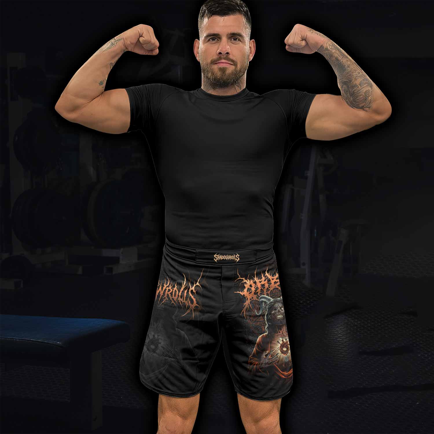 Cult of Shadows Fight Shorts - Durable MMA & BJJ Training Shorts - lifestyle view