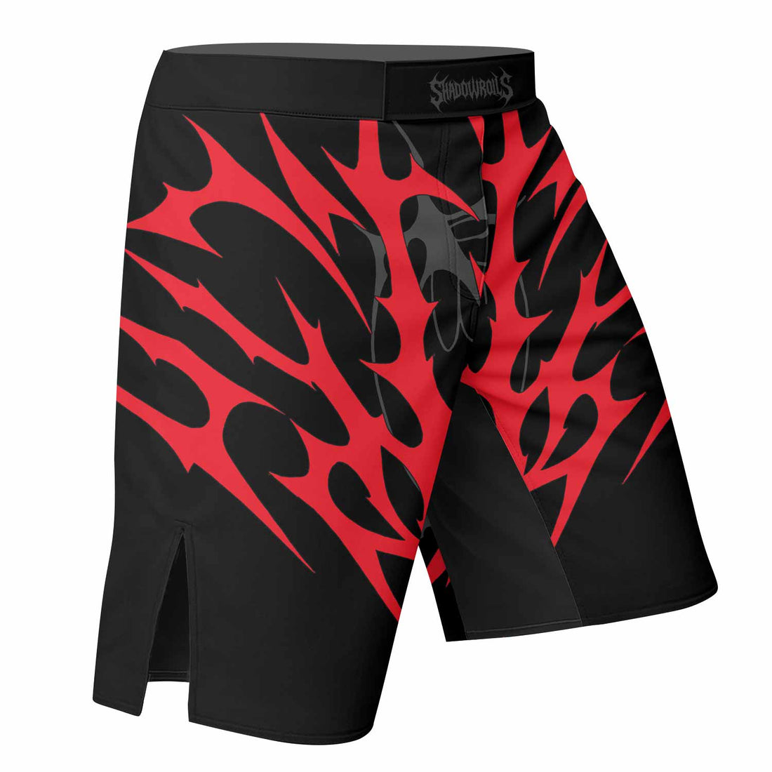 Infernal Flames Fight Shorts - Durable Fight Shorts for MMA & Training - right side mockup