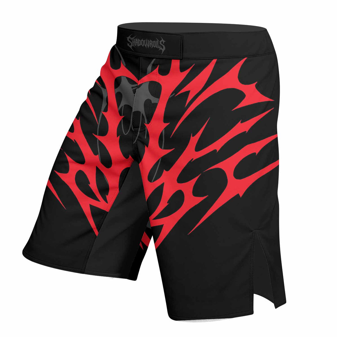 Infernal Flames Fight Shorts - Durable Fight Shorts for MMA & Training - right side mockup