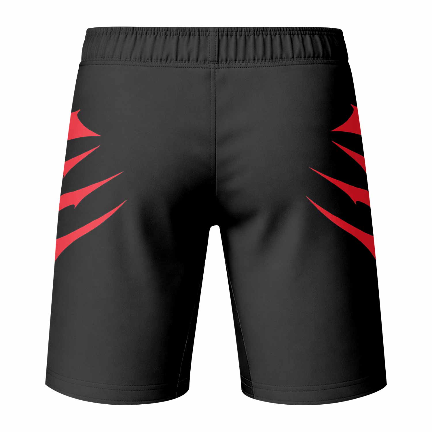 Infernal Flames Fight Shorts - Durable Fight Shorts for MMA & Training - back view mockup