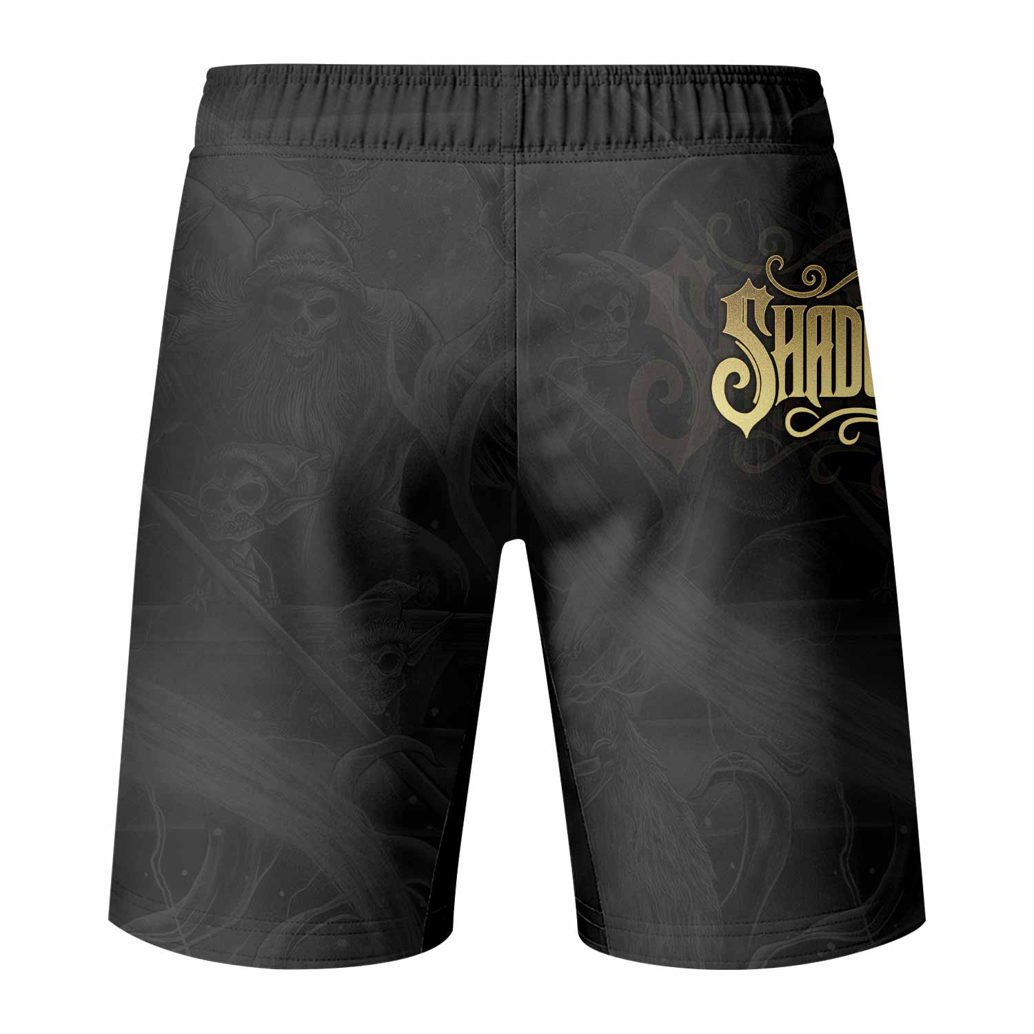 Moon Ritual Fight Shorts - Durable MMA, BJJ & Boxing Gear - back view mockup