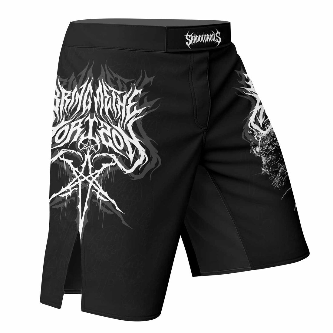 Sword of Chaos Fight Shorts - Durable MMA, BJJ & Boxing Shorts - right side mockup