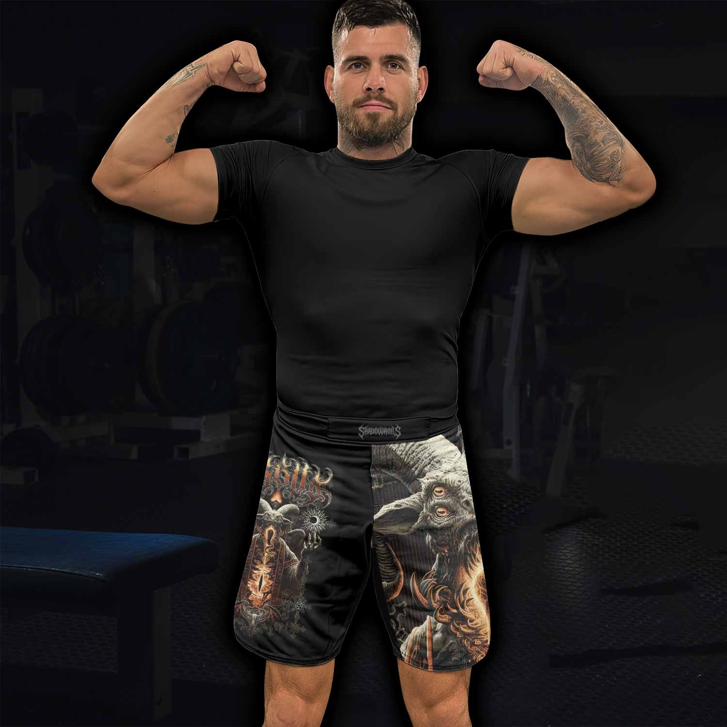 Eldritch Horror Fight Shorts | Durable MMA & BJJ Fight Shorts - lifestyle view