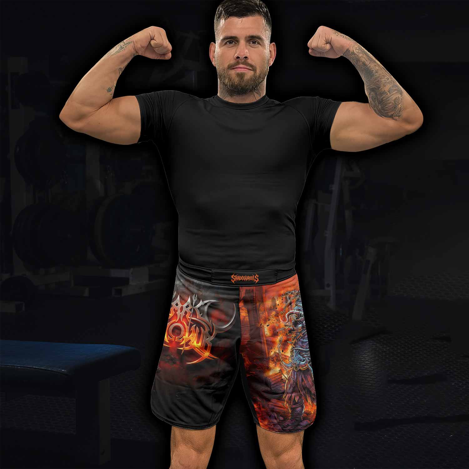Inferno Minotaur Fight Shorts - Durable MMA & Boxing Shorts - lifestyle view