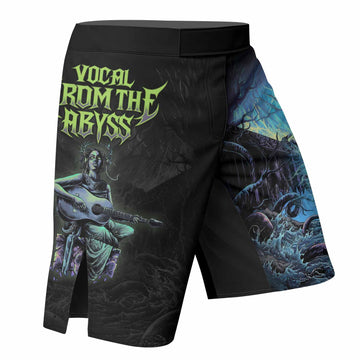 Vocal from the Abyss Fight Shorts | Durable MMA & BJJ Shorts - right side mockup