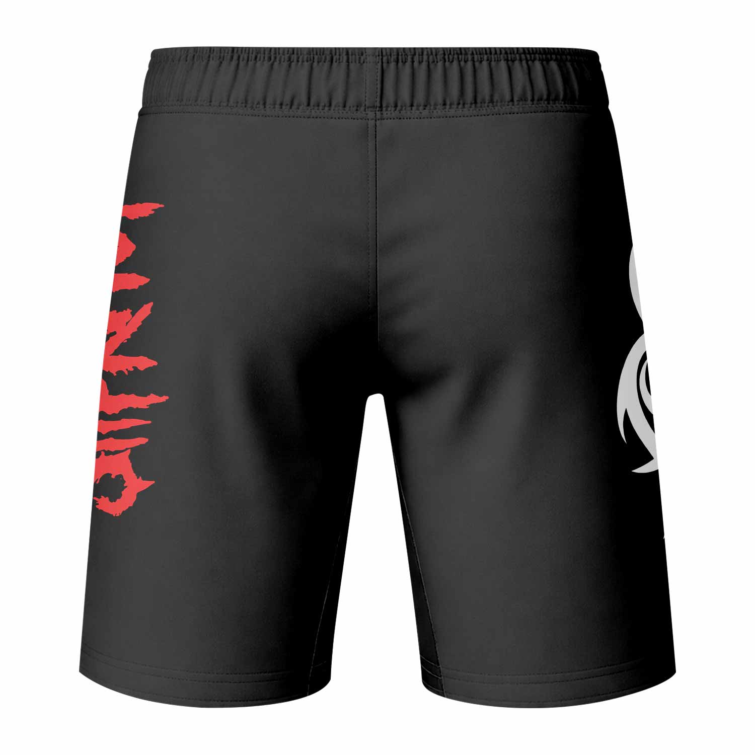 Slipknot Blood Ribcage Fight Shorts - Durable MMA & BJJ Gear - back view mockup