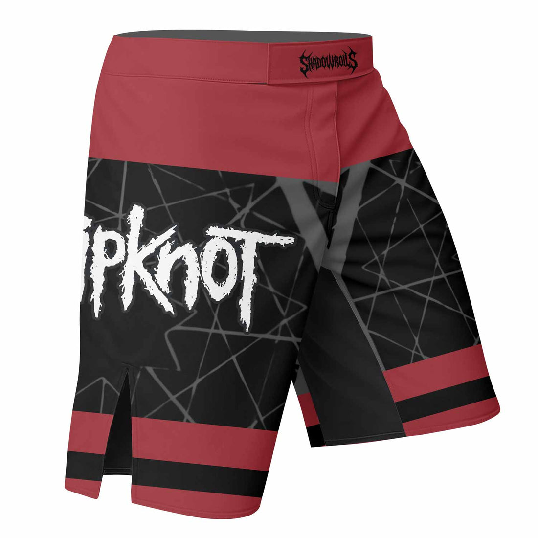 Slipknot Des Moines 95 Fight Shorts - MMA, BJJ & Boxing Shorts - right side mockup