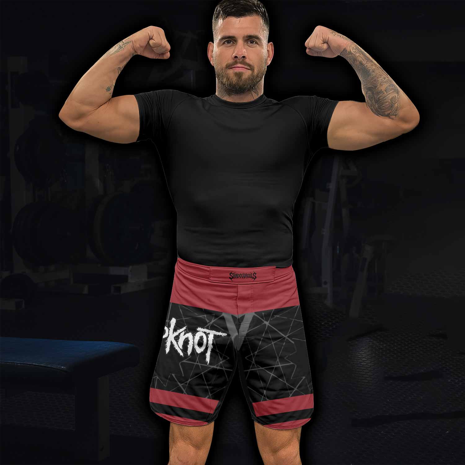 Slipknot Des Moines 95 Fight Shorts - MMA, BJJ & Boxing Shorts - lifestyle view