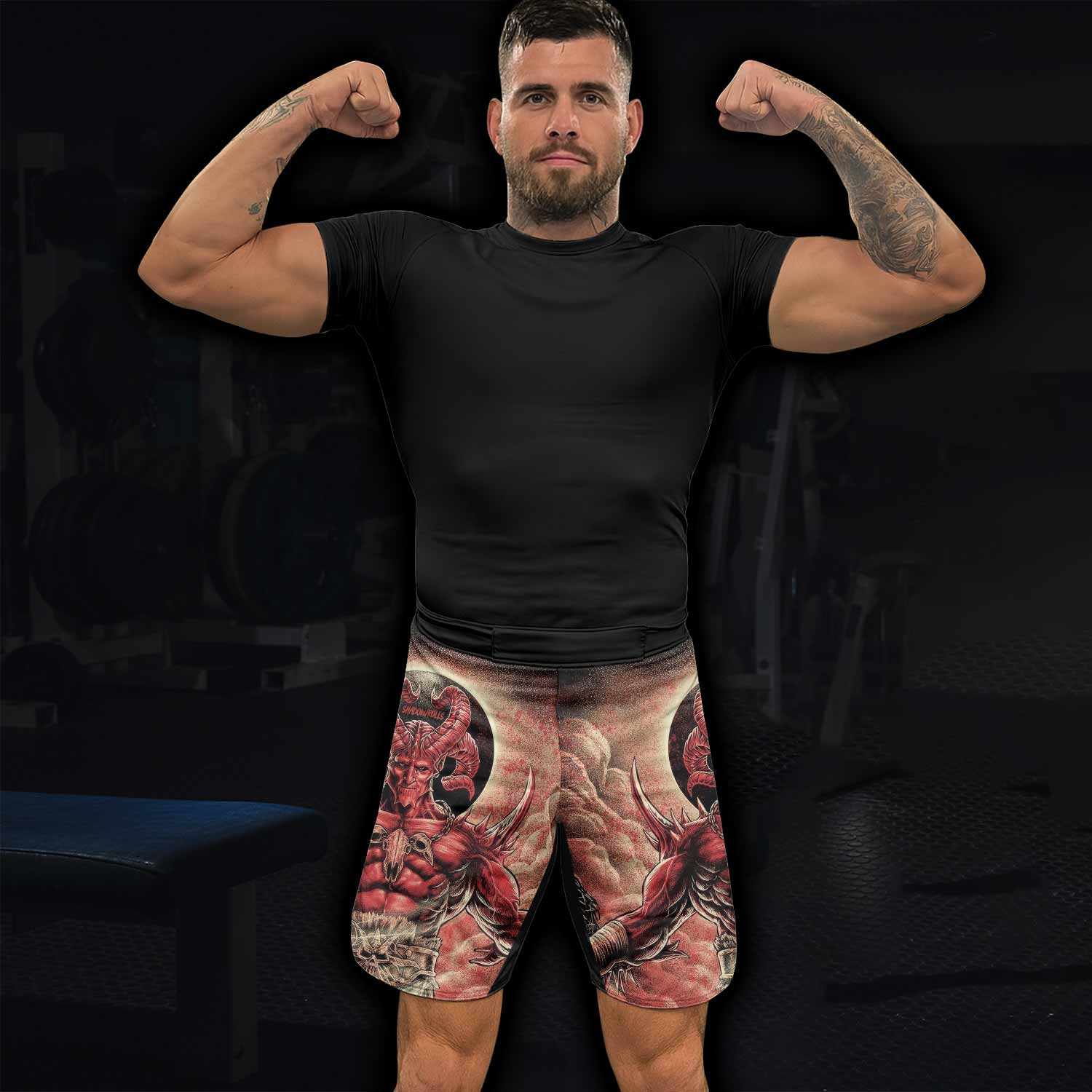 Lord of Hell Fight Shorts | Durable Fight Shorts for MMA & BJJ - lifestyle view