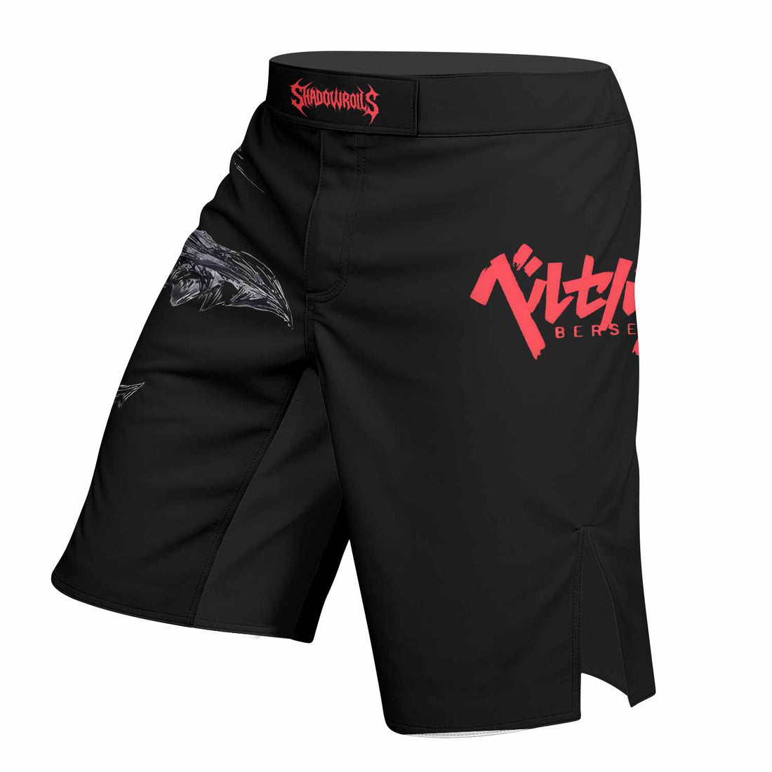 Berserk Beast of Darkness Fight Shorts – Durable MMA & Training Shorts - right side mockup