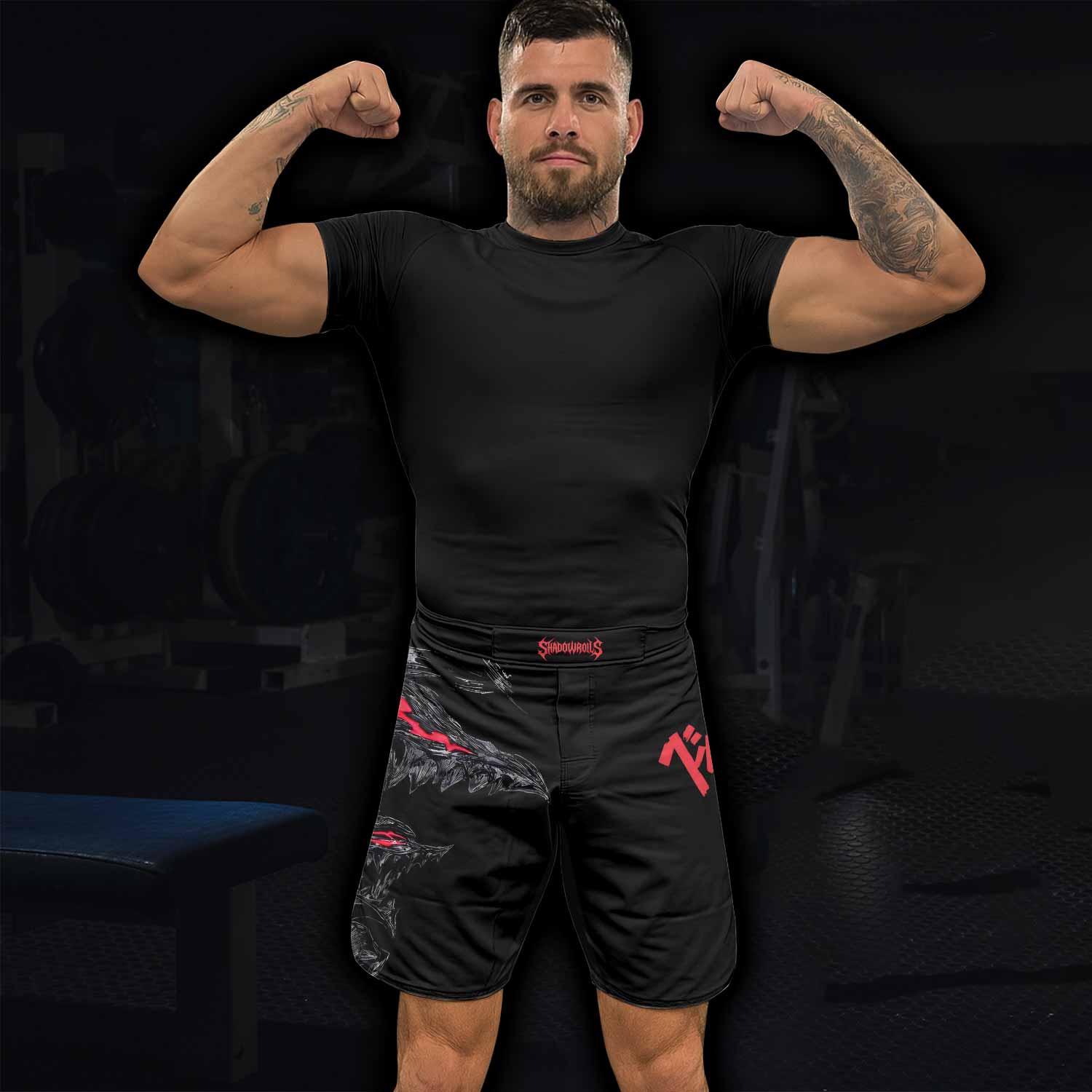 Berserk Beast of Darkness Fight Shorts – Durable MMA & Training Shorts - lifestyle view