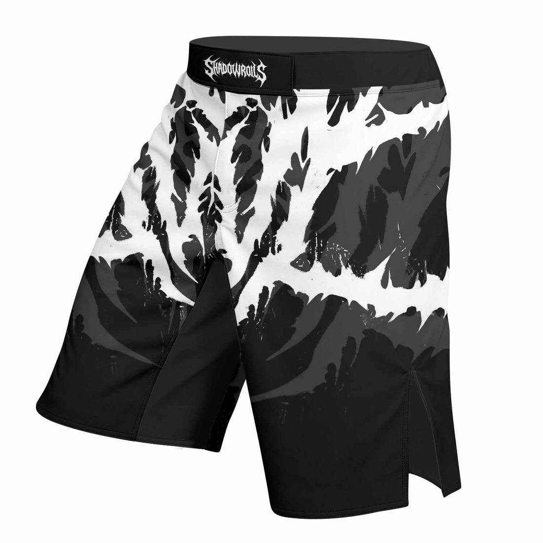 Angelmaker Demon Fight Shorts - MMA, BJJ, Boxing, Grappling Gear - right side mockup