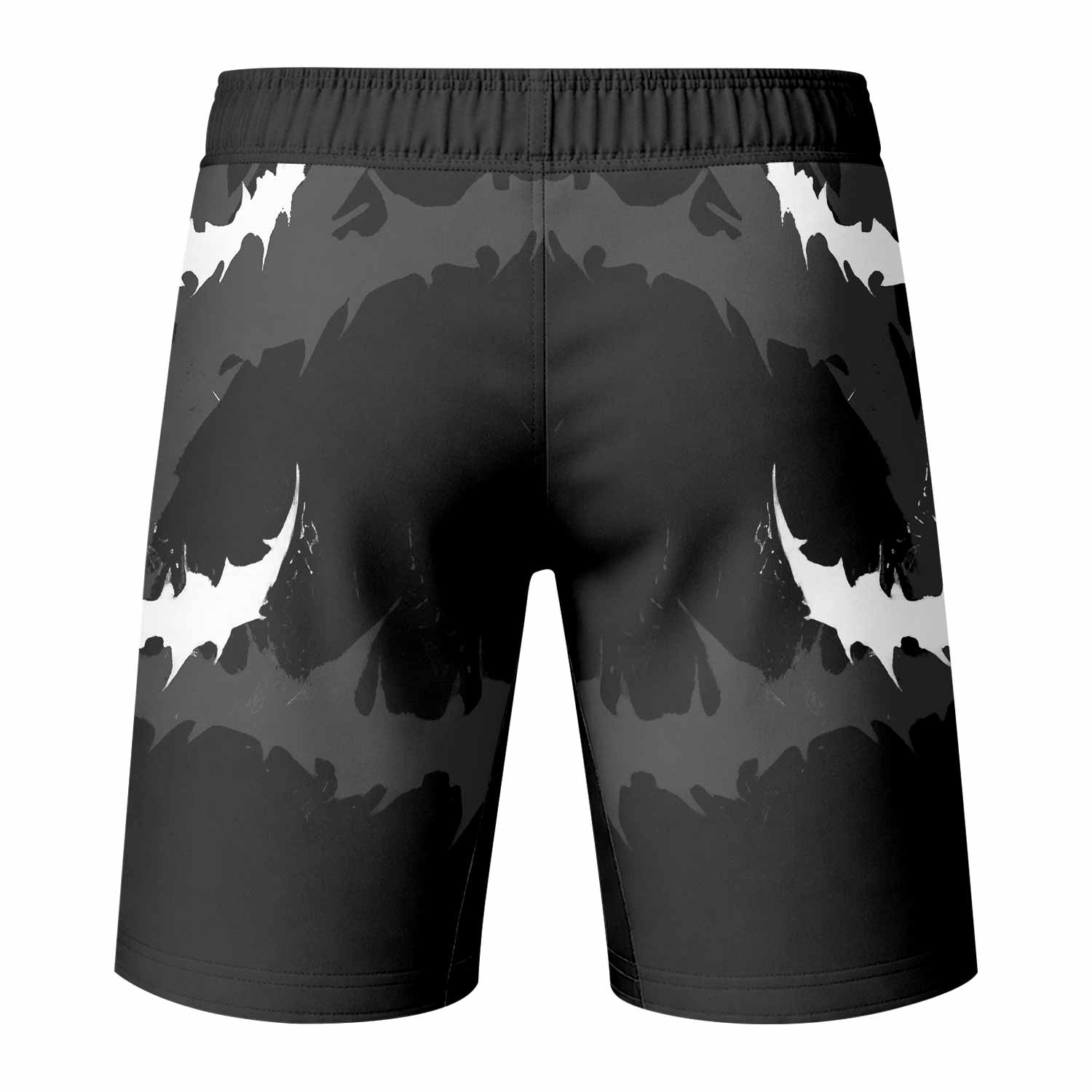 Angelmaker Demon Fight Shorts - MMA, BJJ, Boxing, Grappling Gear - back view mockup