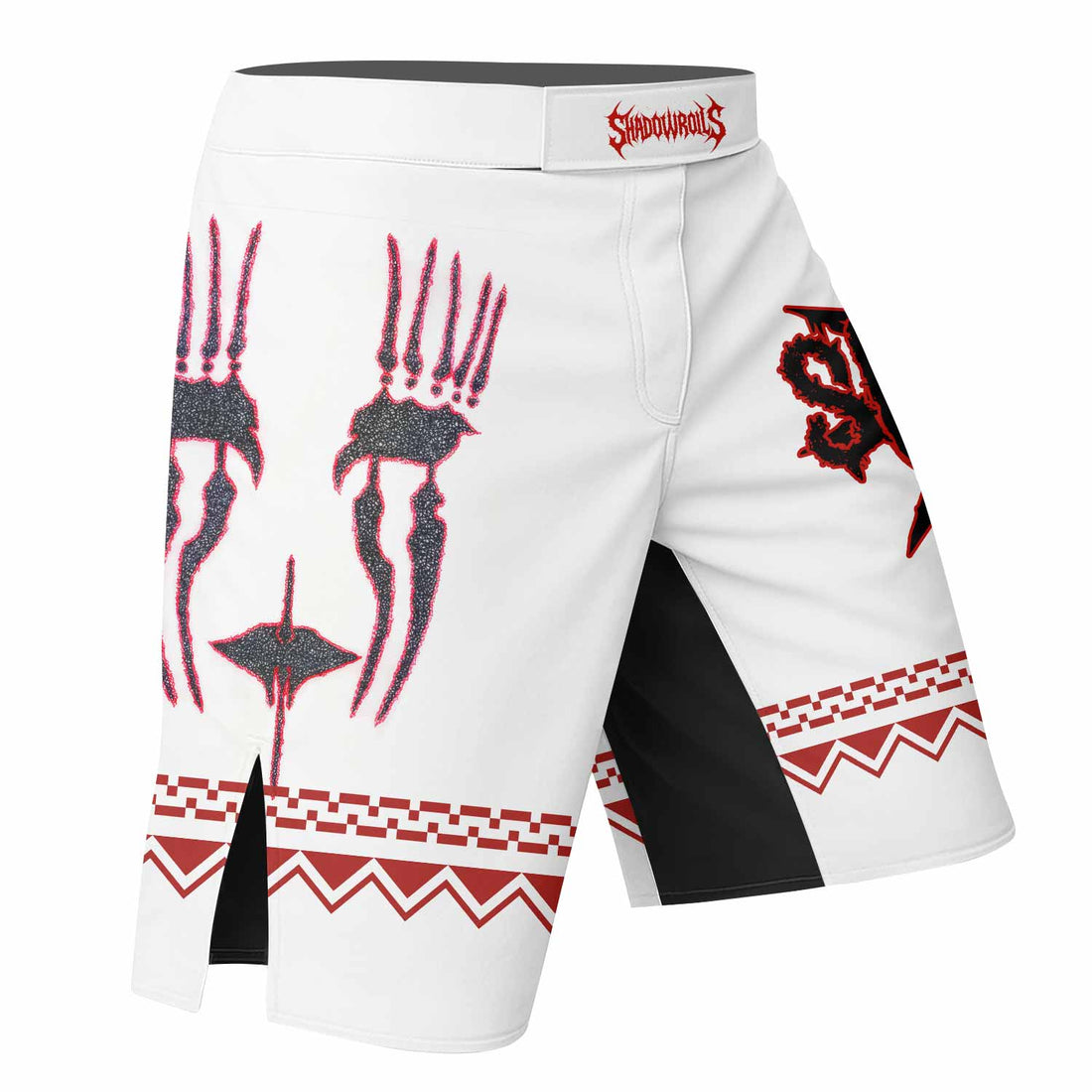 Slipknot Christmas Fight Shorts - Durable MMA & BJJ Training Gear - right side mockup