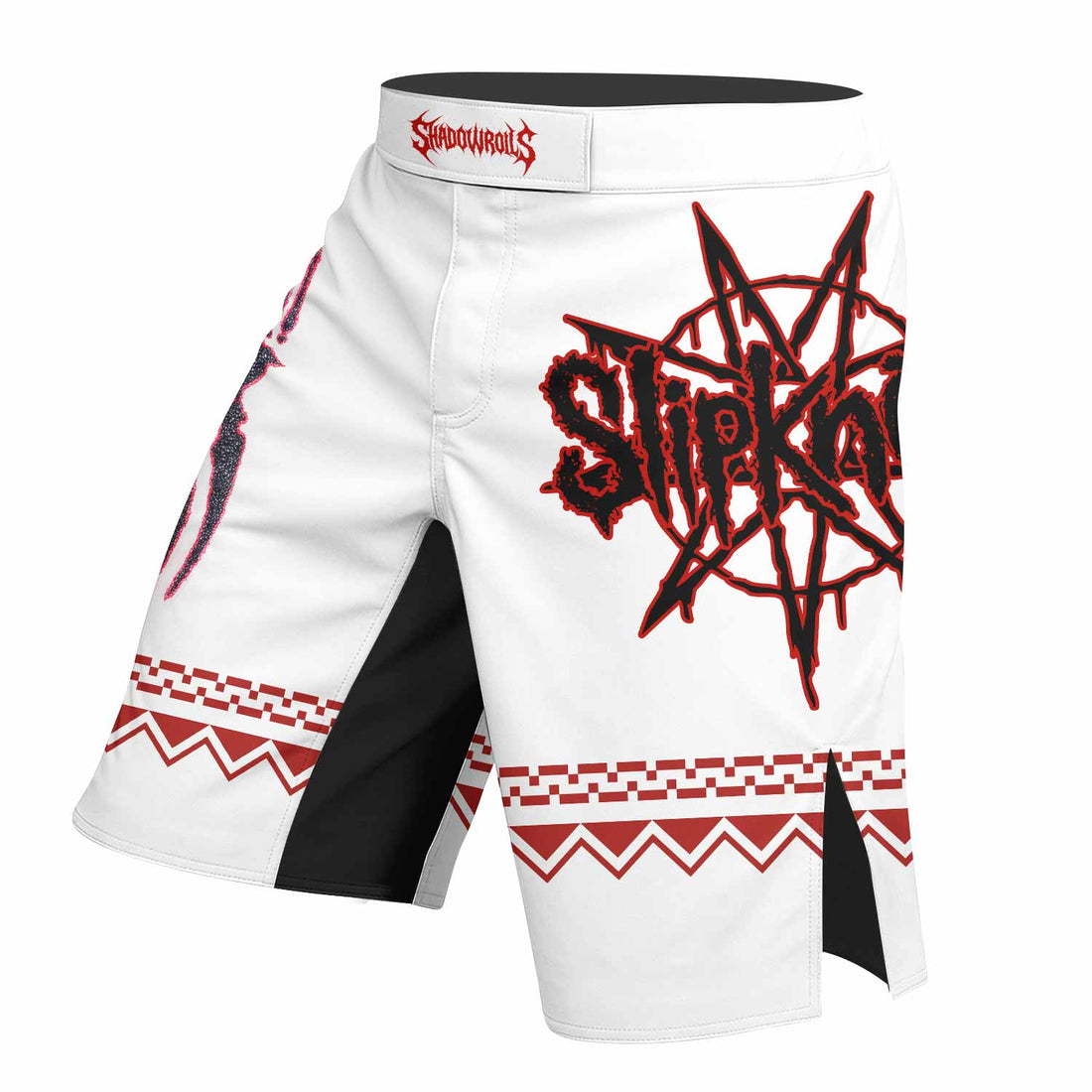 Slipknot Christmas Fight Shorts - Durable MMA & BJJ Training Gear - right side mockup
