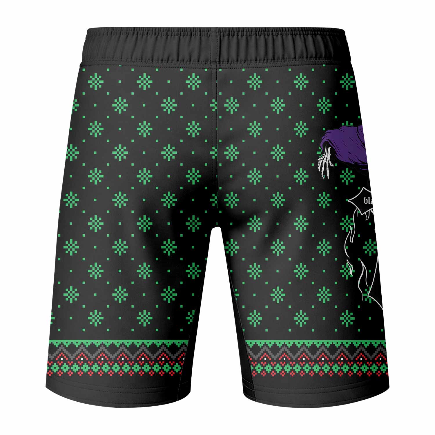 Holidays Bloody Holidays Fight Shorts | Durable MMA Fight Shorts - back view mockup