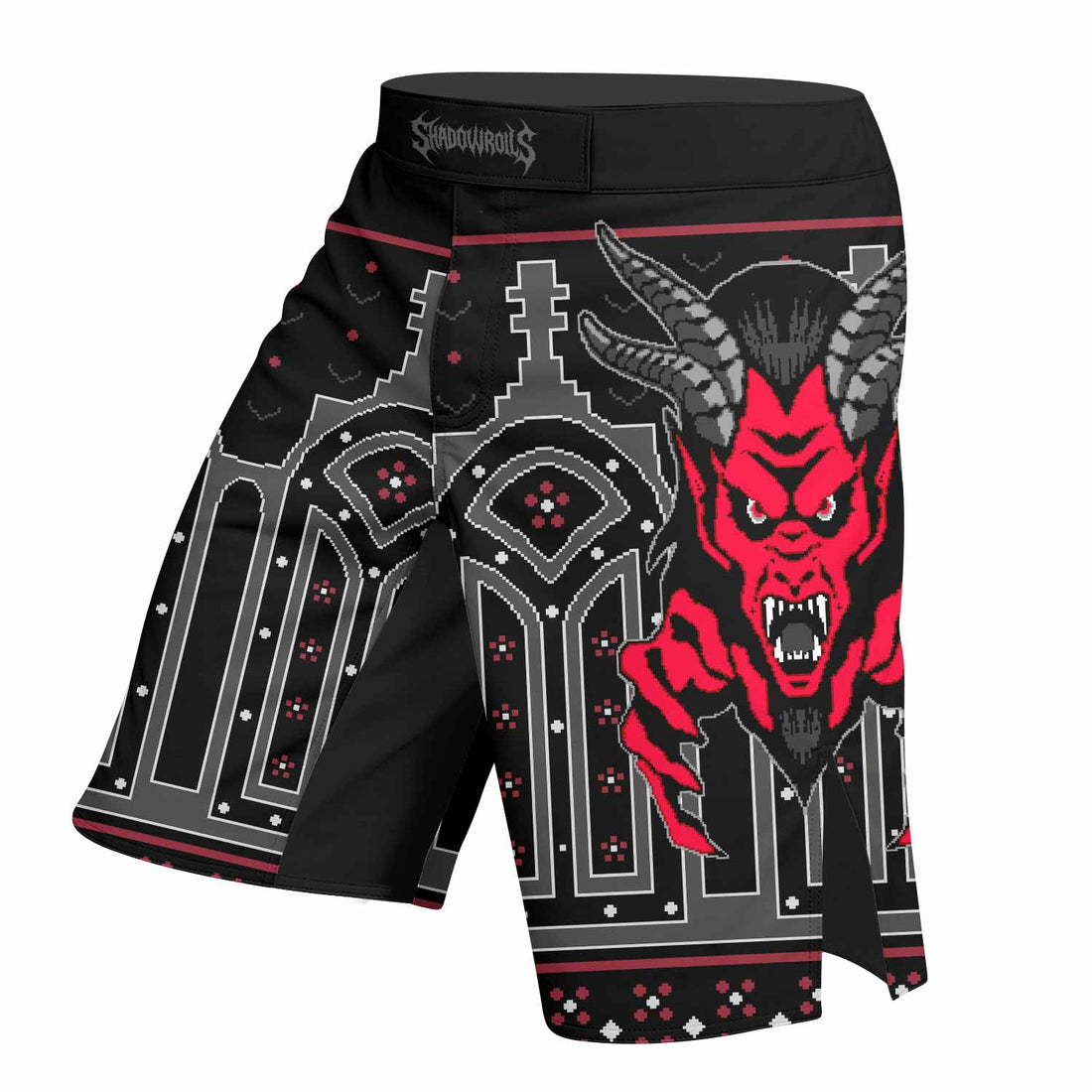 Hell's Gate Fight Shorts - Durable Fight Shorts for MMA & BJJ - right side mockup