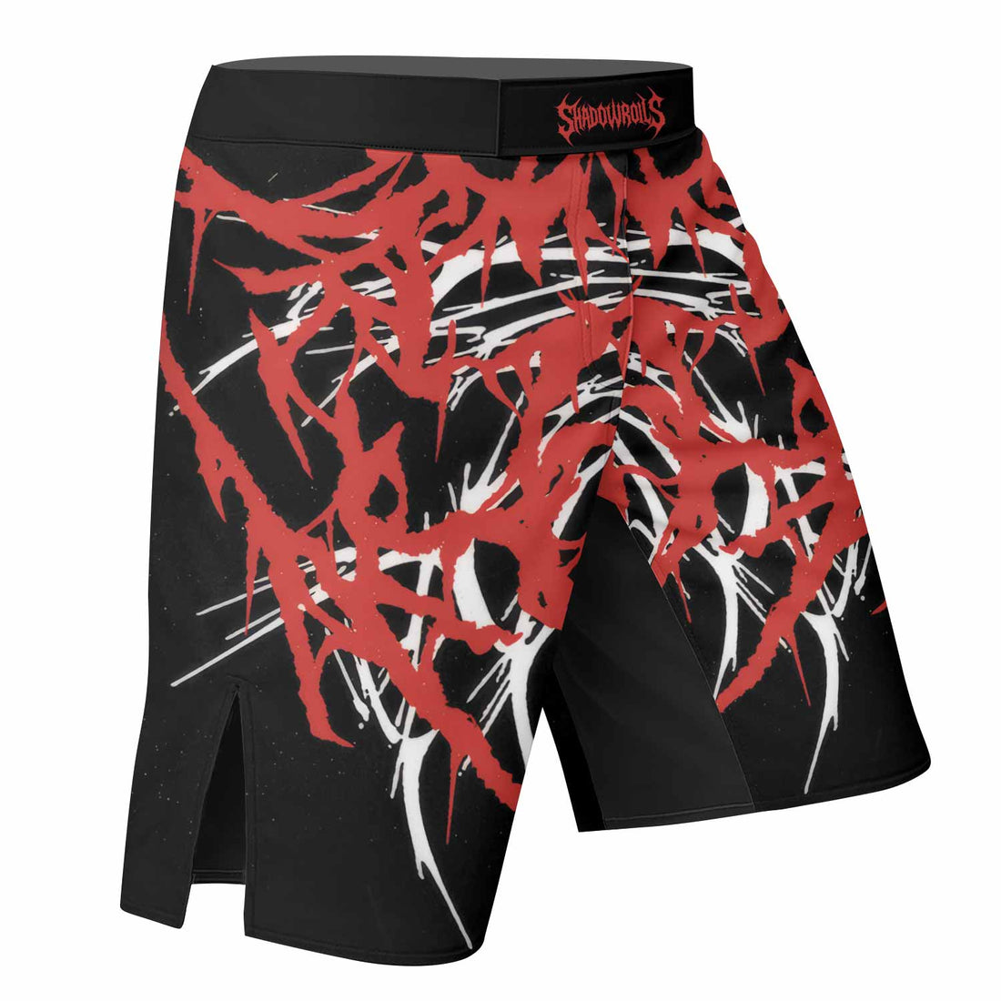 Infernal Spines Fight Shorts | Performance MMA Training Shorts - right side mockup