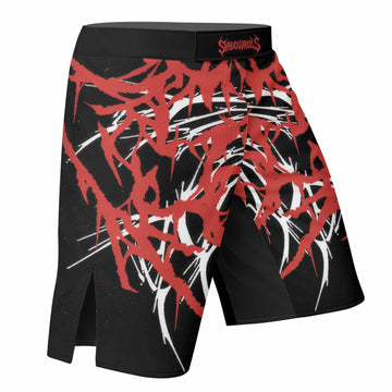 Infernal Spines Fight Shorts | Performance MMA Training Shorts - right side mockup