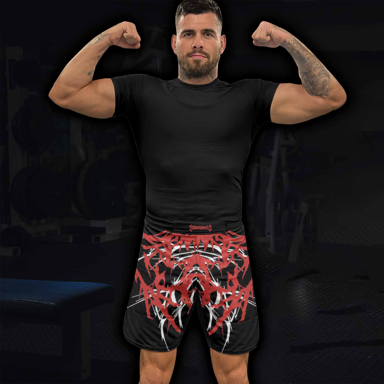 Infernal Spines Fight Shorts | Performance MMA Training Shorts - lifestyle view