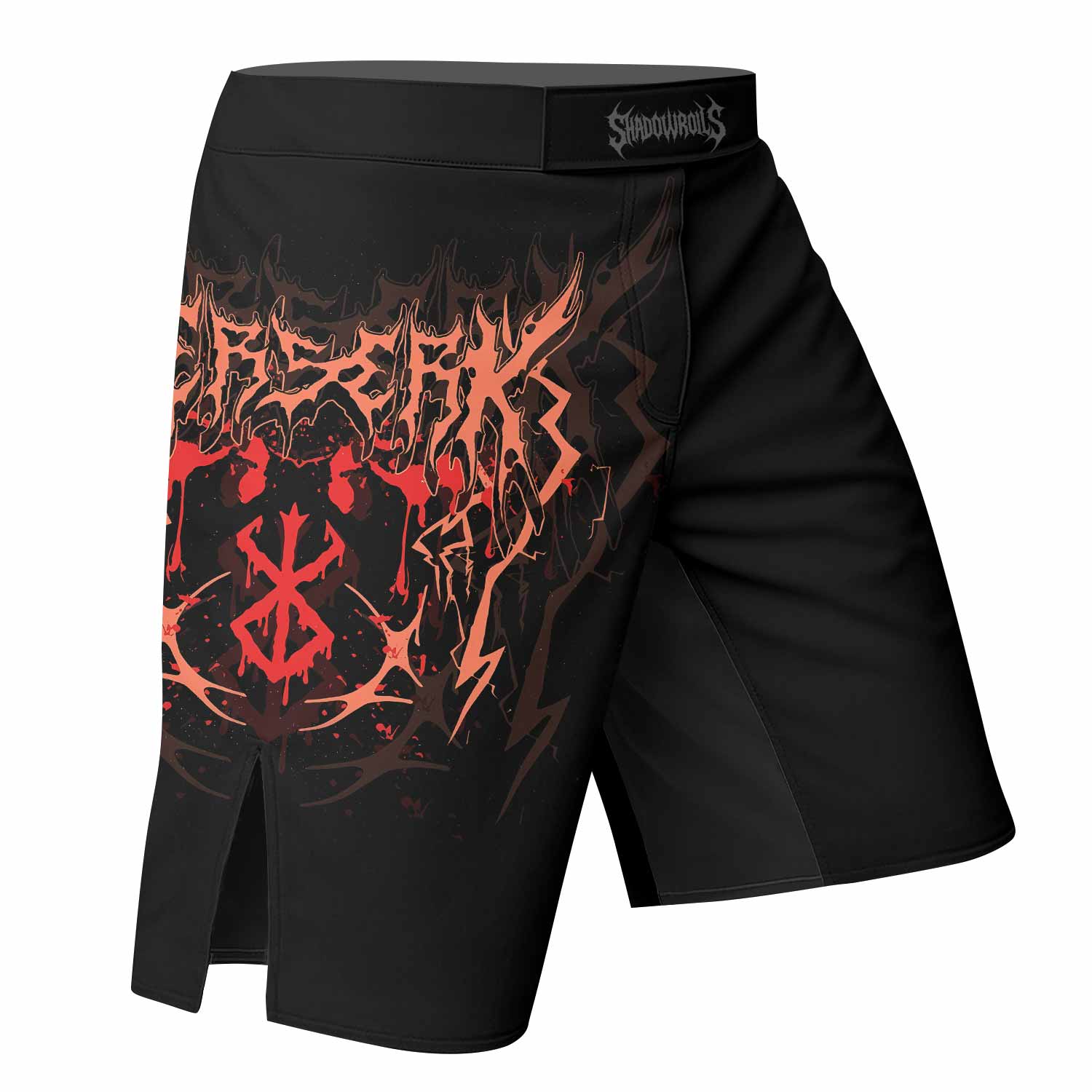 Berserker's Oath Fight Shorts - Durable MMA & Training Shorts - right side mockup