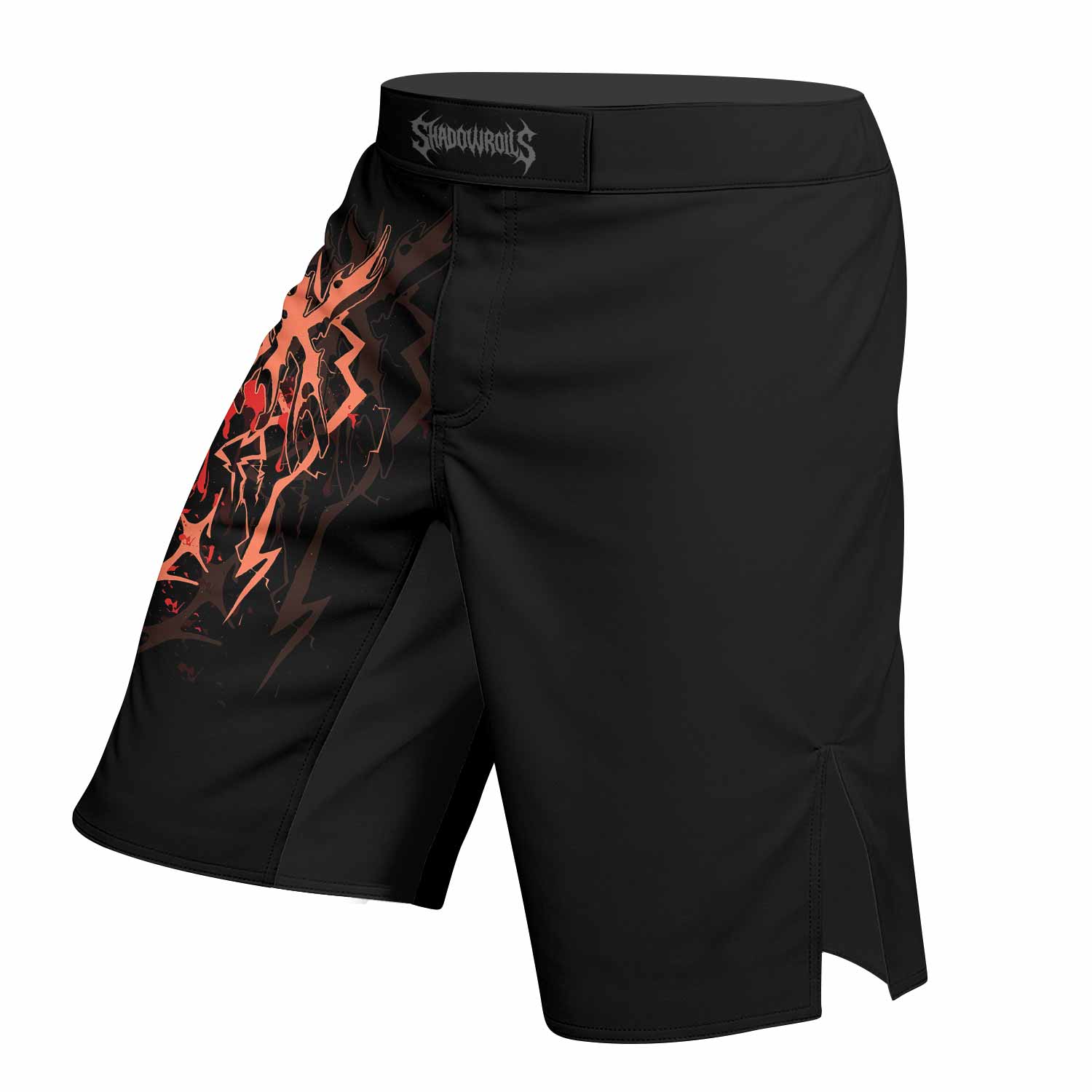 Berserker's Oath Fight Shorts - Durable MMA & Training Shorts - left side mockup