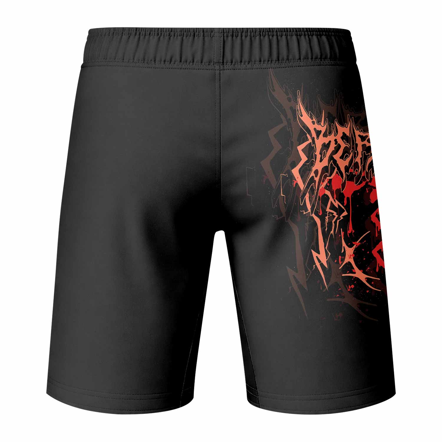 Berserker's Oath Fight Shorts - Durable MMA & Training Shorts - back view mockup