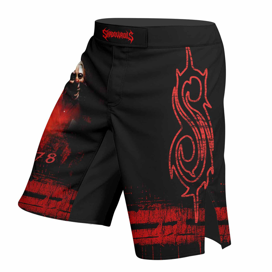 Slipknot Debut Fight Shorts - Durable & Flexible Fight Shorts - right side mockup