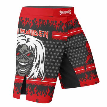 Iron Maiden Devil Fight Shorts - Durable MMA & Training Shorts - right side mockup
