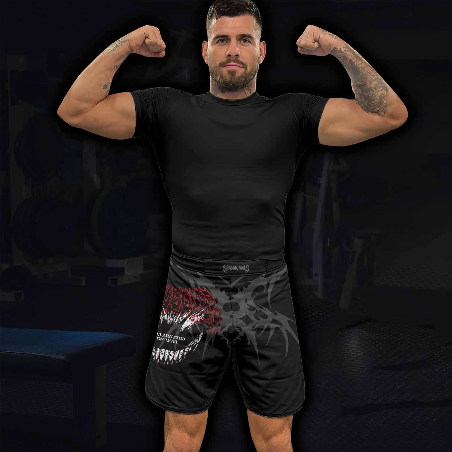 Declaration of War Fight Shorts - Durable MMA & Training Shorts - lifestyle view