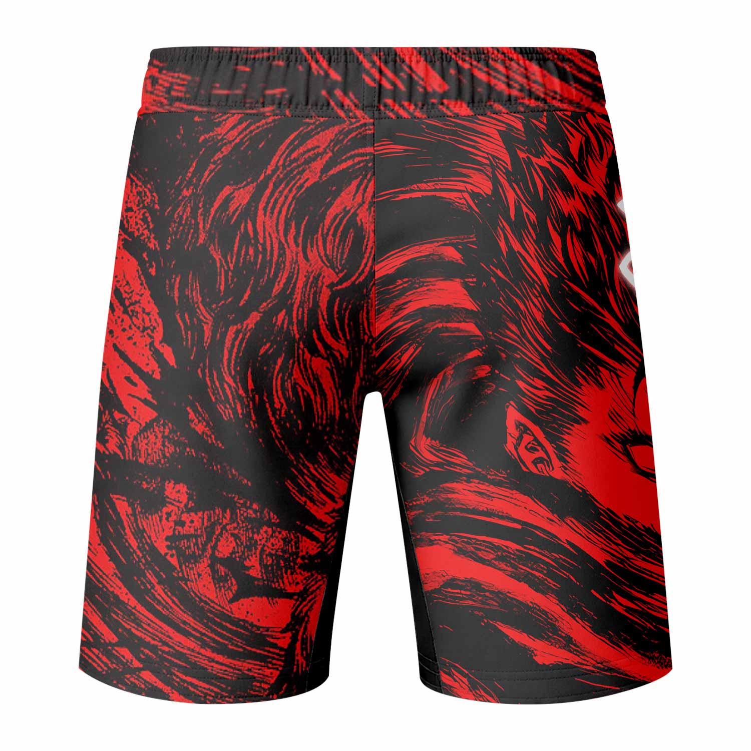 Berserk Guts Fight Shorts - Durable MMA & Training Gear - back view mockup