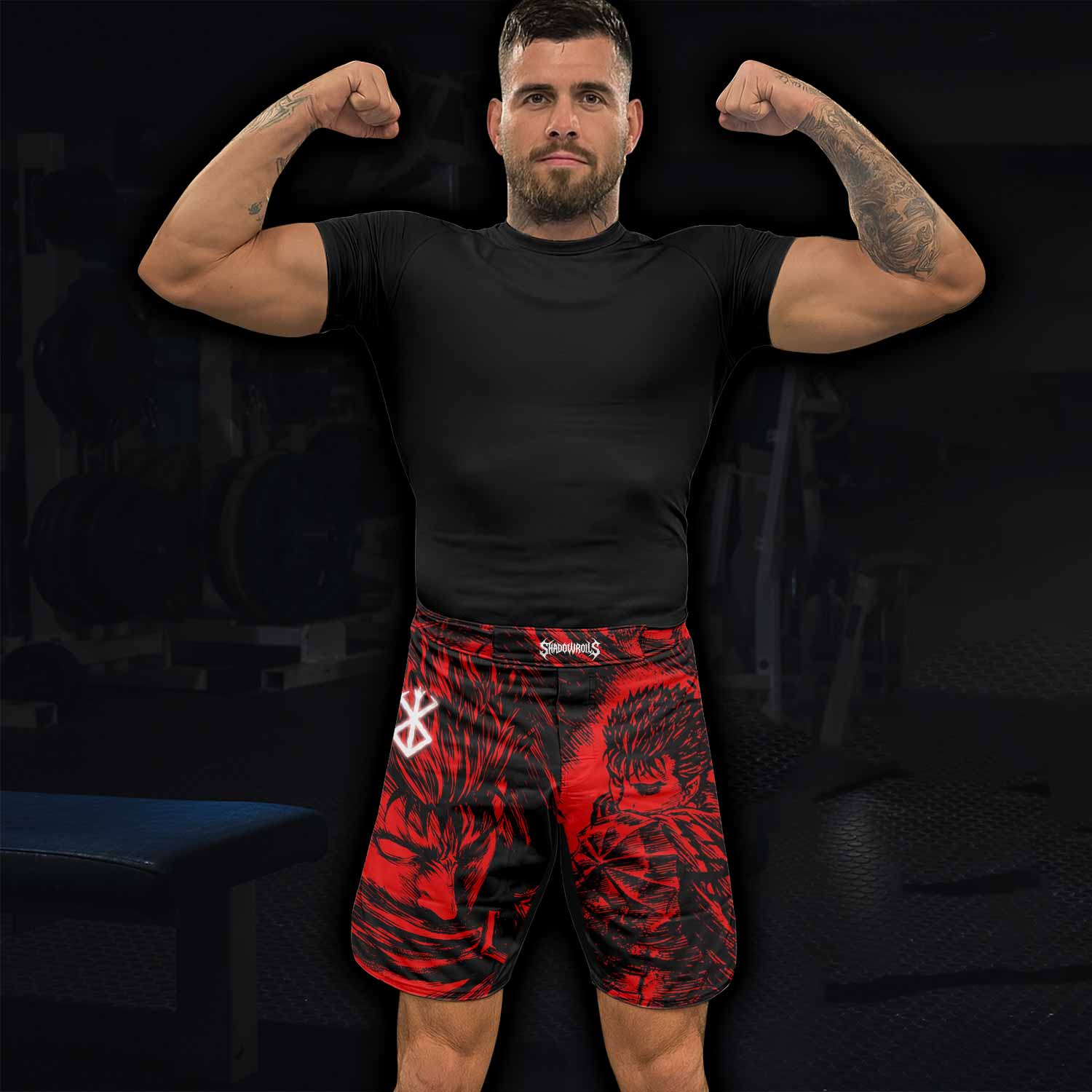 Berserk Guts Fight Shorts - Durable MMA & Training Gear - lifestyle view