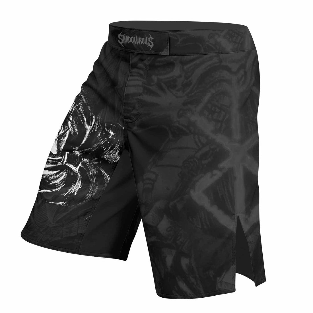 Black Swordsman Berserk Fight Shorts | MMA & Training Apparel - right side mockup