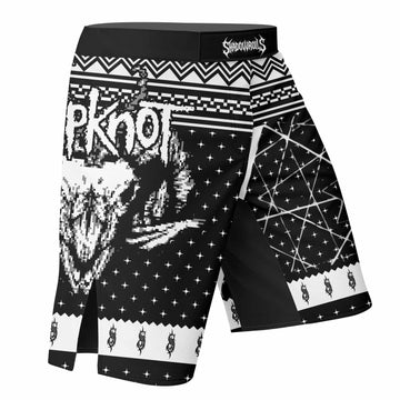 Slipknot Baphomet Fight Shorts | Durable MMA Fight Shorts - right side mockup