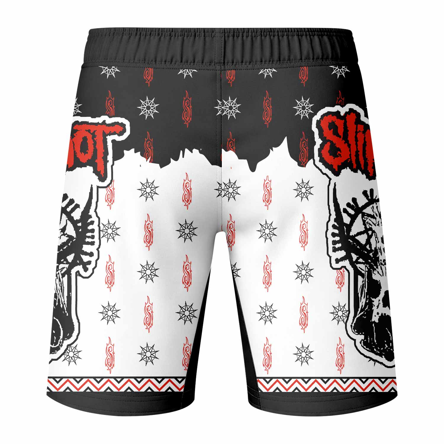 Slipknot Infernal Goat Fight Shorts - Durable MMA & BJJ Gear - back view mockup