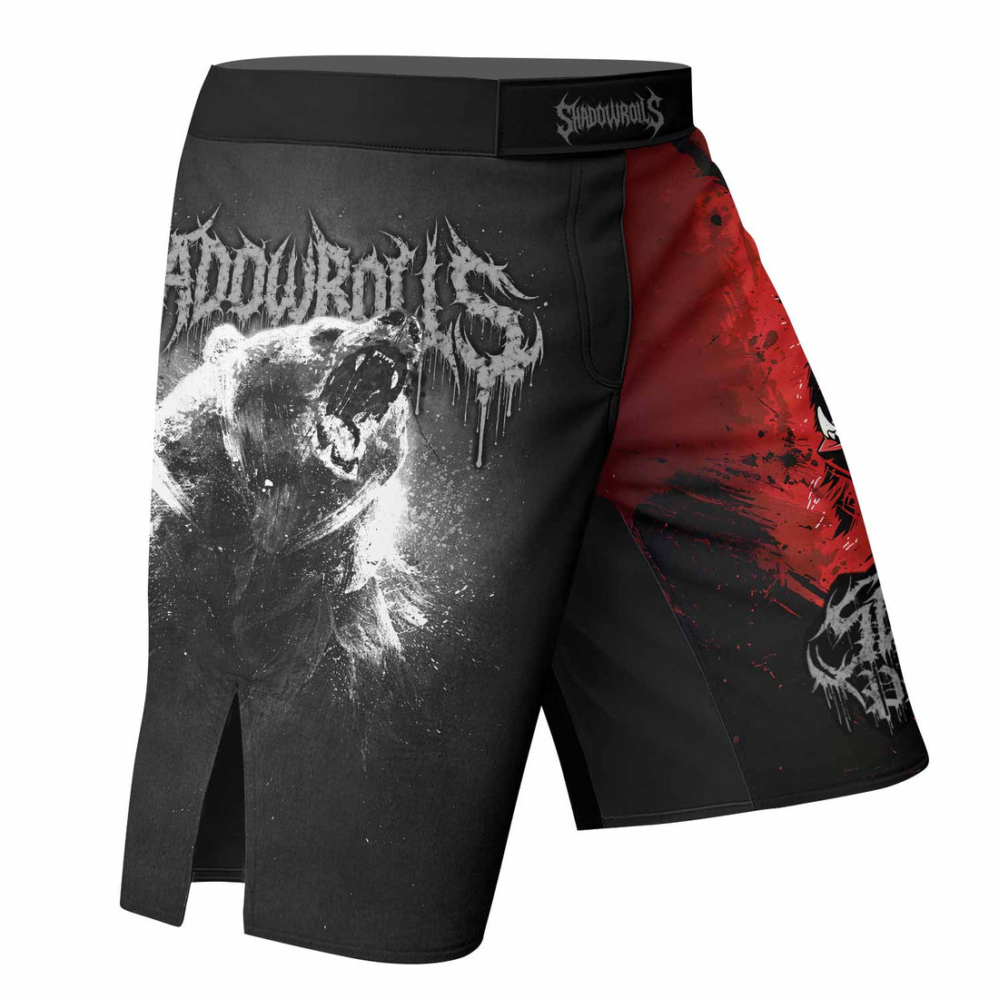 Slaughter to Prevail Bear Fight Shorts – Durable MMA & BJJ Shorts - right side mockup