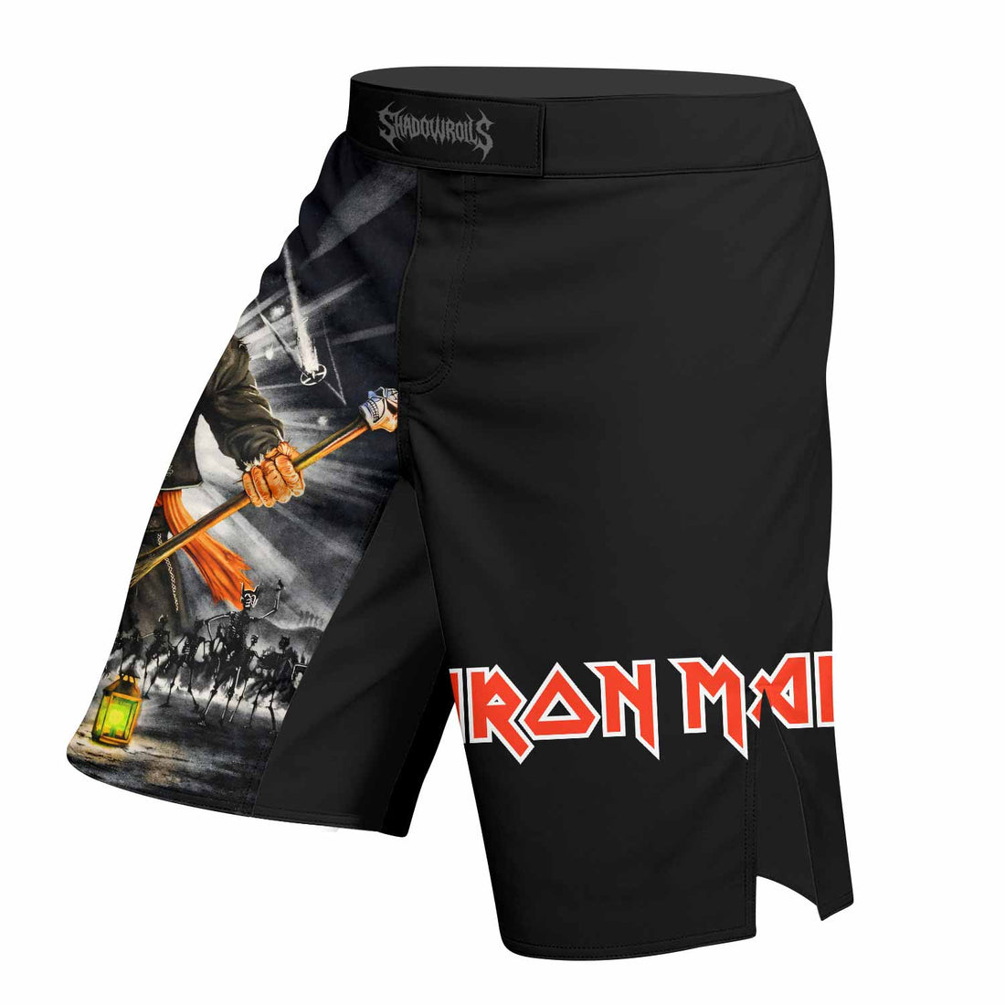Iron Maiden Nights Of The Dead Fight Shorts – Durable MMA Sportswear - right side mockup