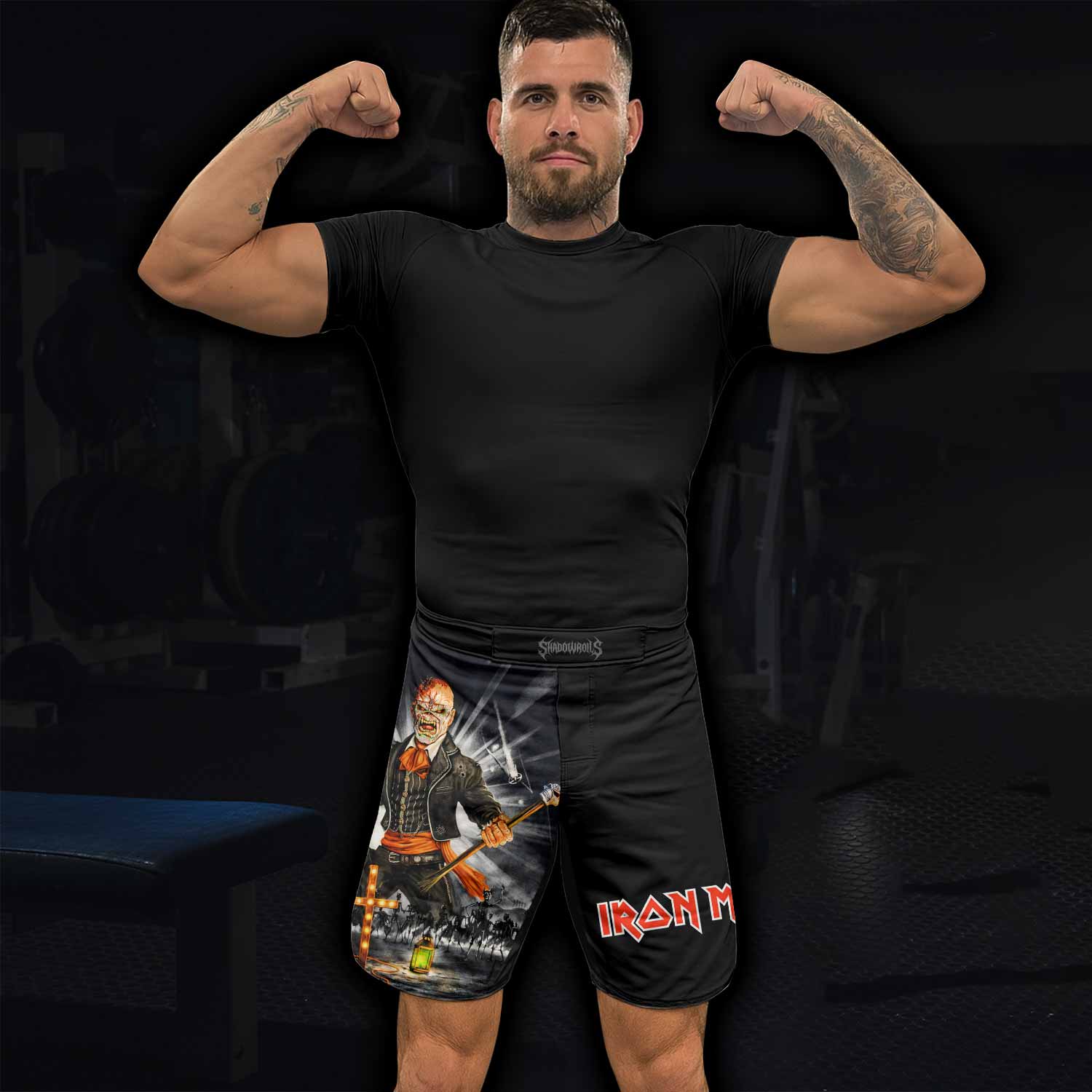 Iron Maiden Nights Of The Dead Fight Shorts – Durable MMA Sportswear - lifestyle view