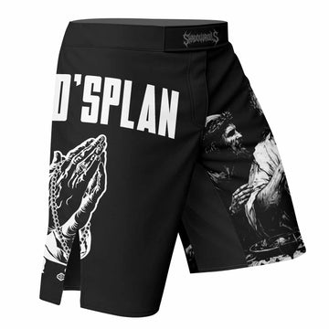 God's Plan Fight Shorts – Durable Fight Shorts for MMA & Training - right side mockup