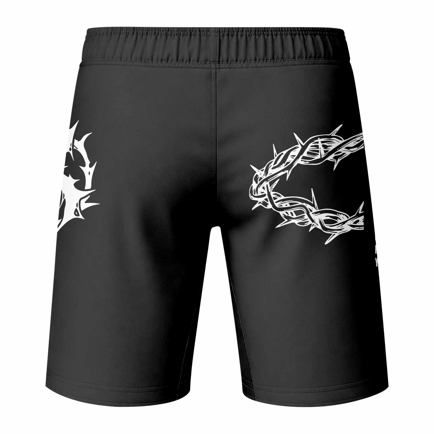 The King of Glory Fight Shorts | Durable MMA & BJJ Gear - back view mockup