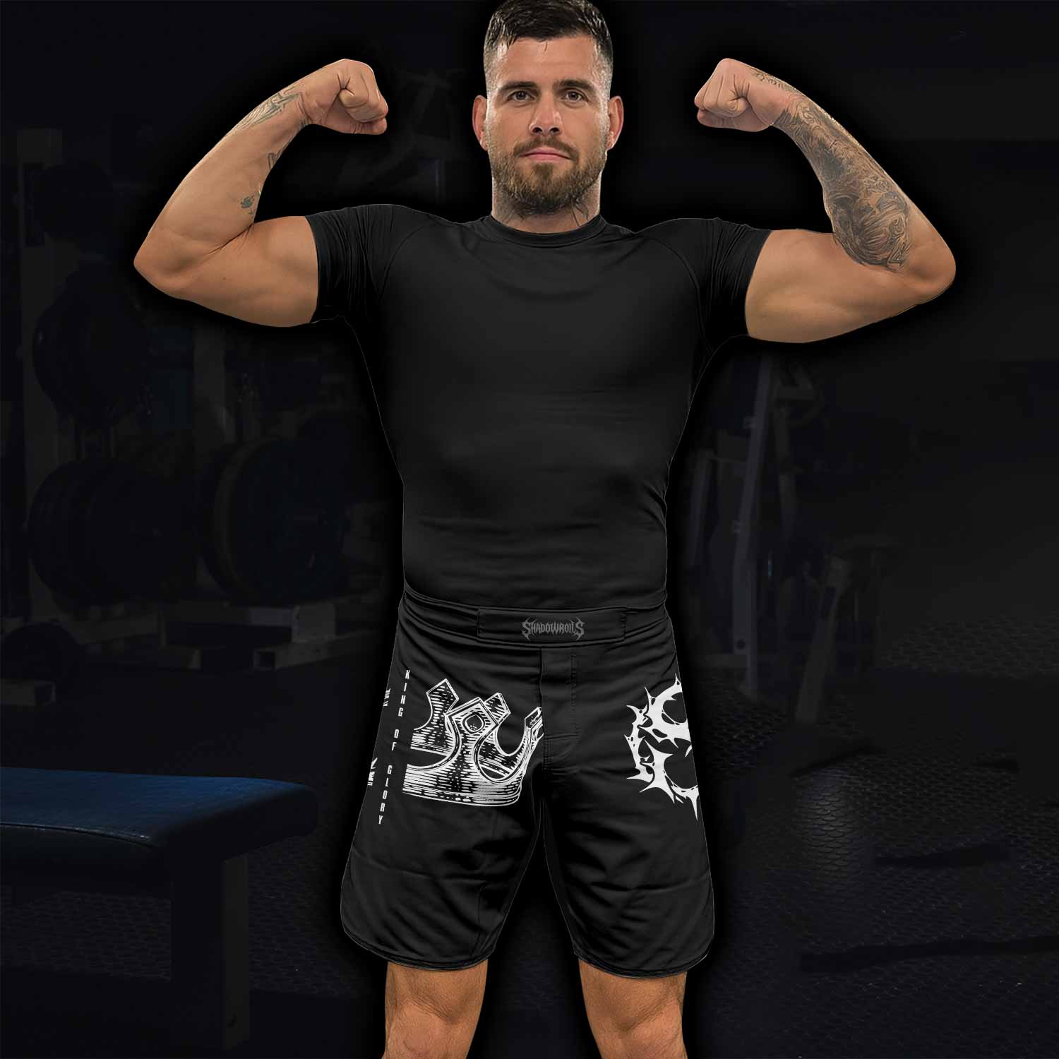 The King of Glory Fight Shorts | Durable MMA & BJJ Gear - lifestyle view