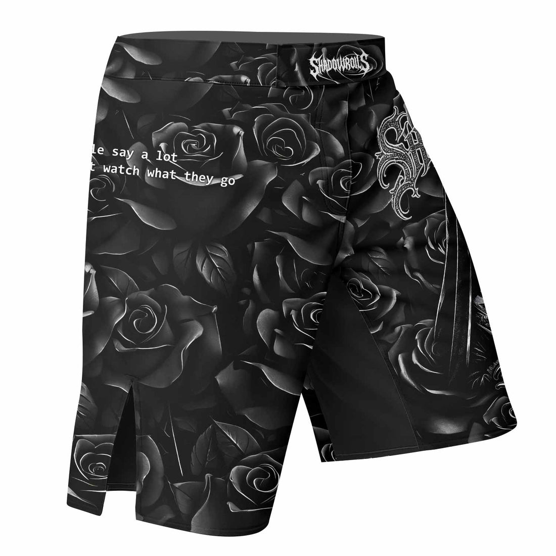 Pray for the Rave Fight Shorts – Durable MMA and Training Gear - right side mockup
