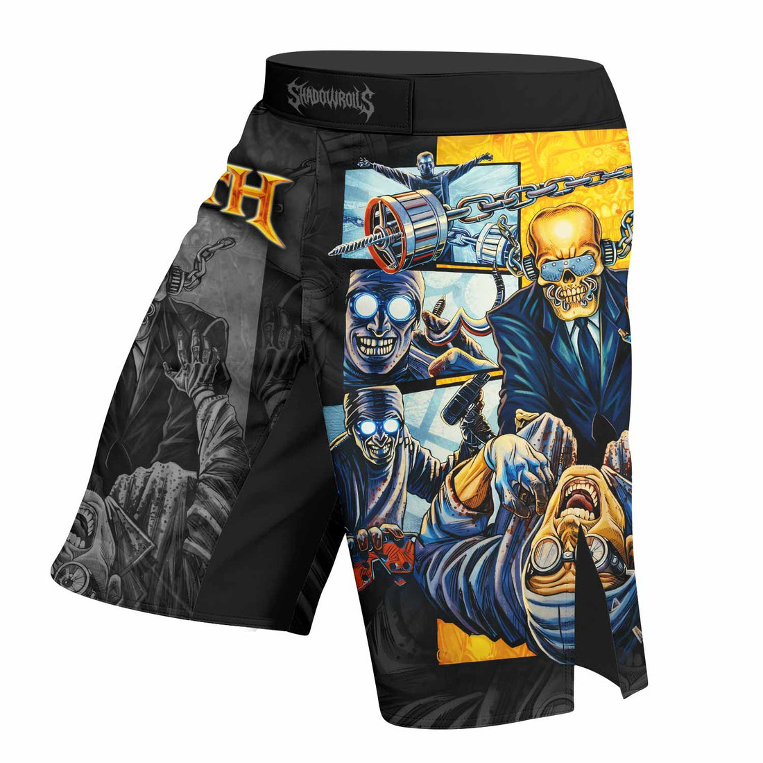 Megadeth Bloodstock Euro Tour Fight Shorts | MMA & BJJ Gear - right side mockup