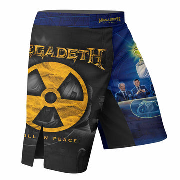 Megadeth Roll In Peace Fight Shorts – Durable MMA & BJJ Gear - right side mockup