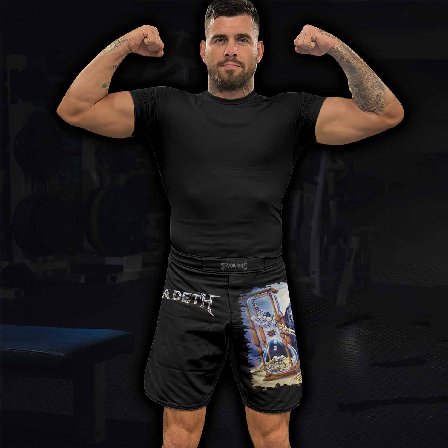 Megadeth Countdown to Submission Fight Shorts | Durable MMA Gear - lifestyle view