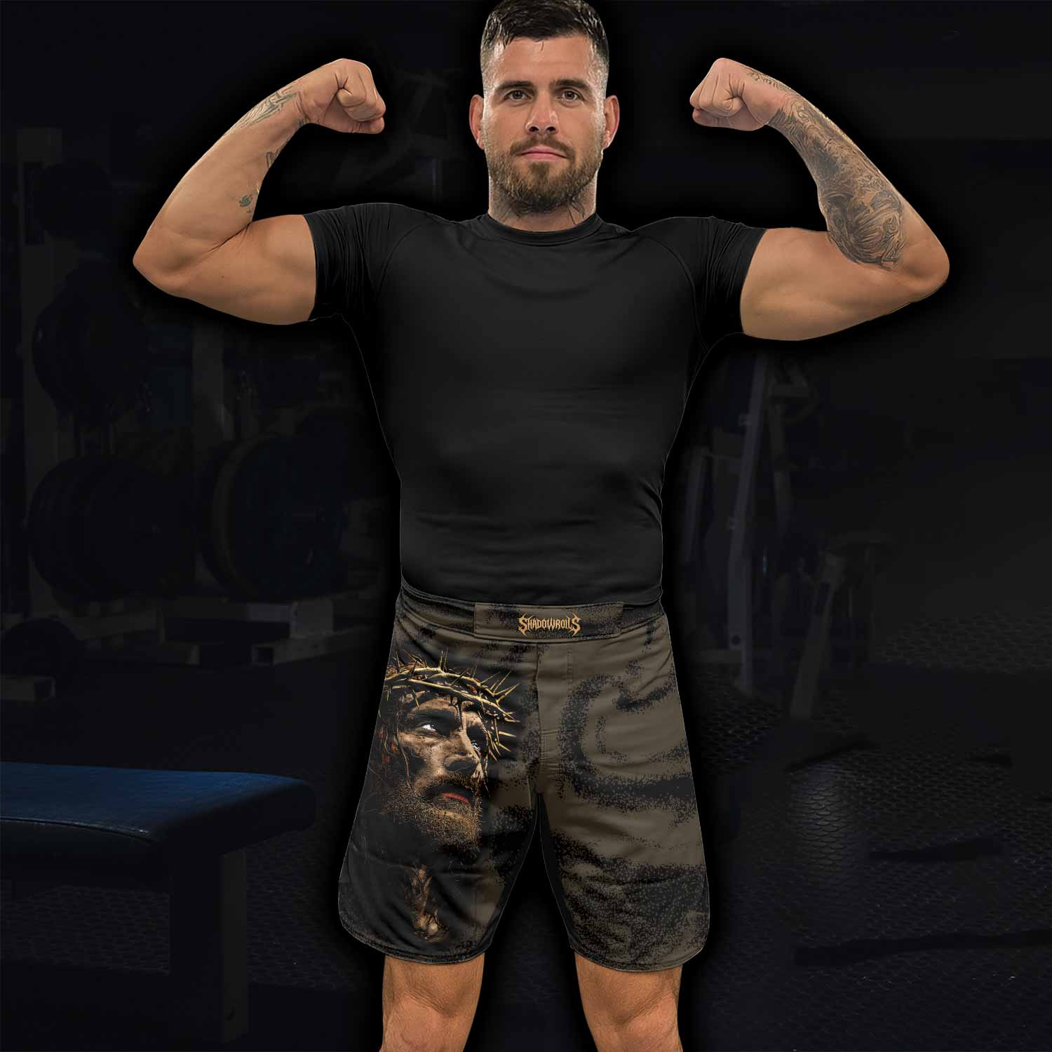 Live for Him Fight Shorts | Durable MMA, BJJ & Boxing Shorts - lifestyle view