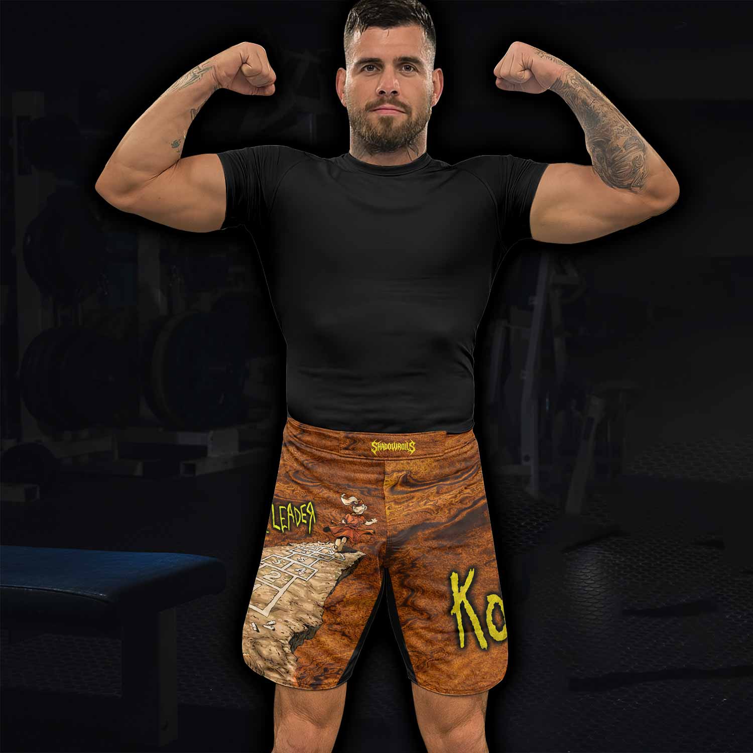 Follow the Leader Korn Fight Shorts – Durable MMA Fight Shorts - lifestyle view