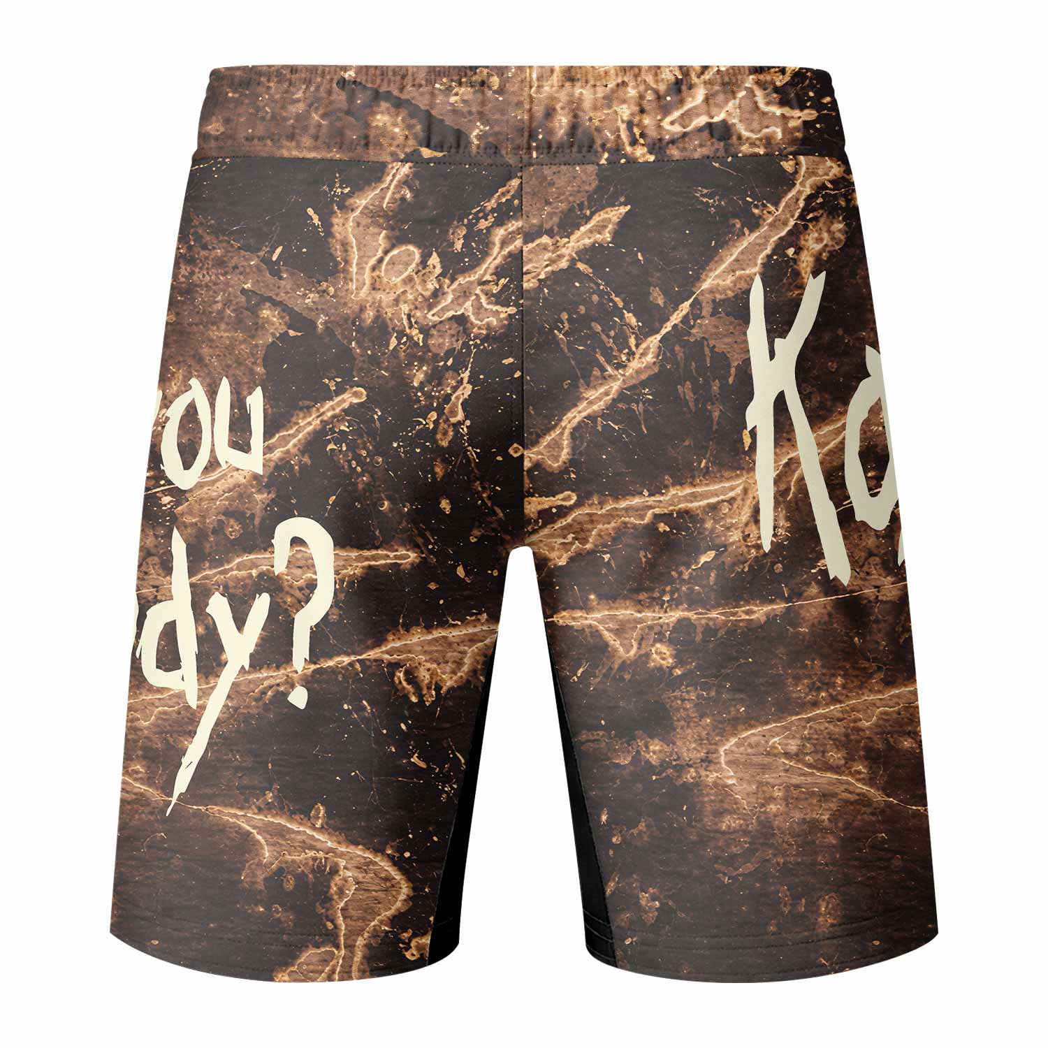 Are You Ready Korn Fight Shorts | Durable Fight Shorts for MMA & Training - back view mockup