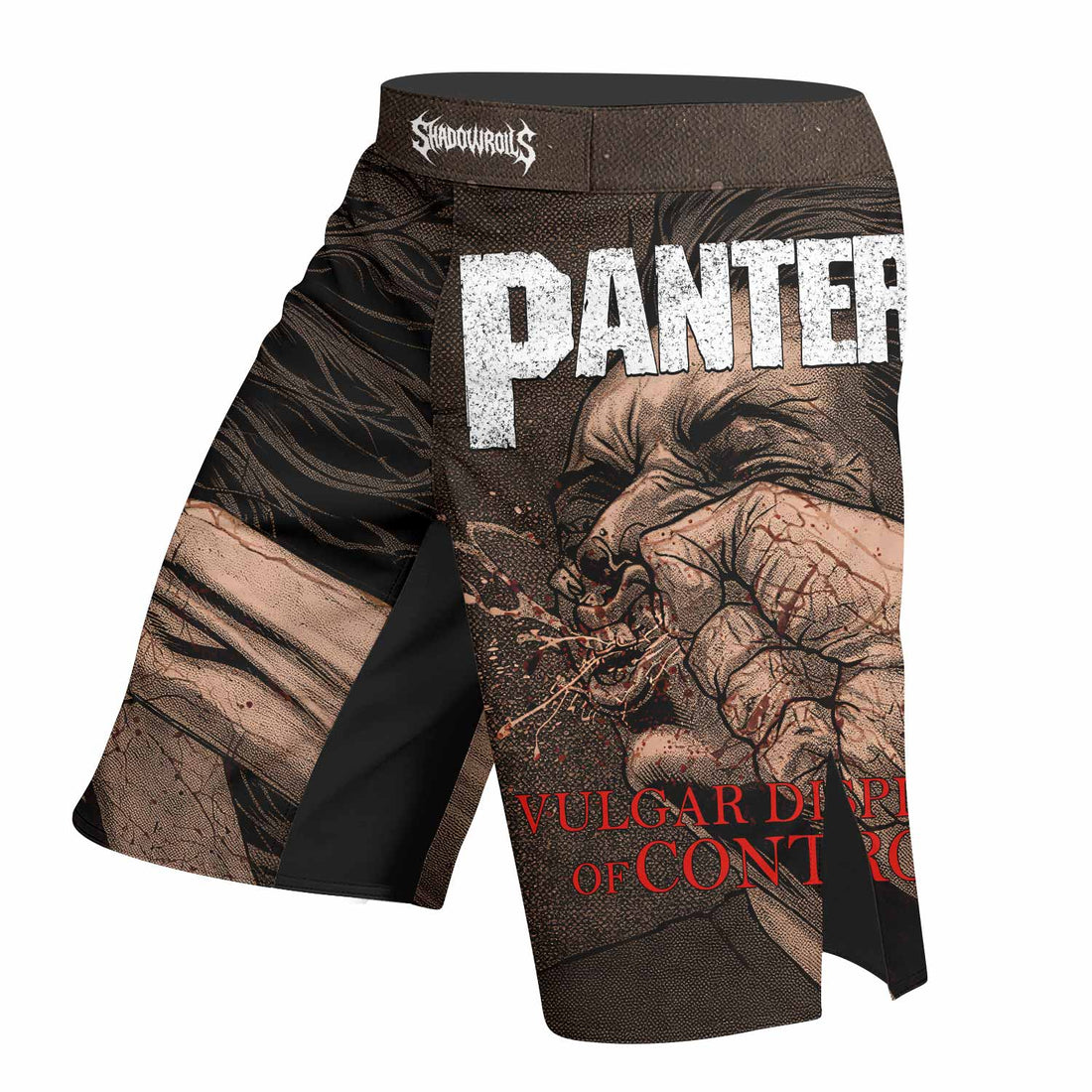 Pantera Vulgar Display Of Control Fight Shorts | MMA & BJJ Gear - right side mockup